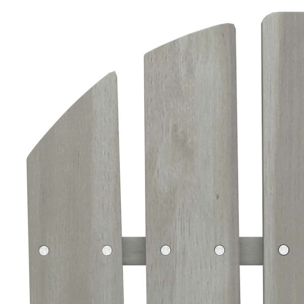 2-местен градински стол "Адирондак", чам масив, сив