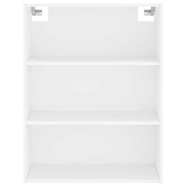 Висок шкаф, бял, 69,5x34x180 см, инженерно дърво