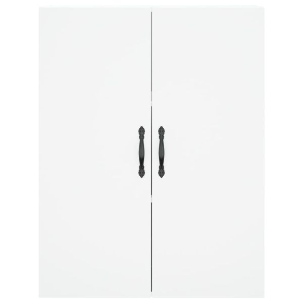 Висок шкаф, бял, 69,5x34x180 см, инженерно дърво