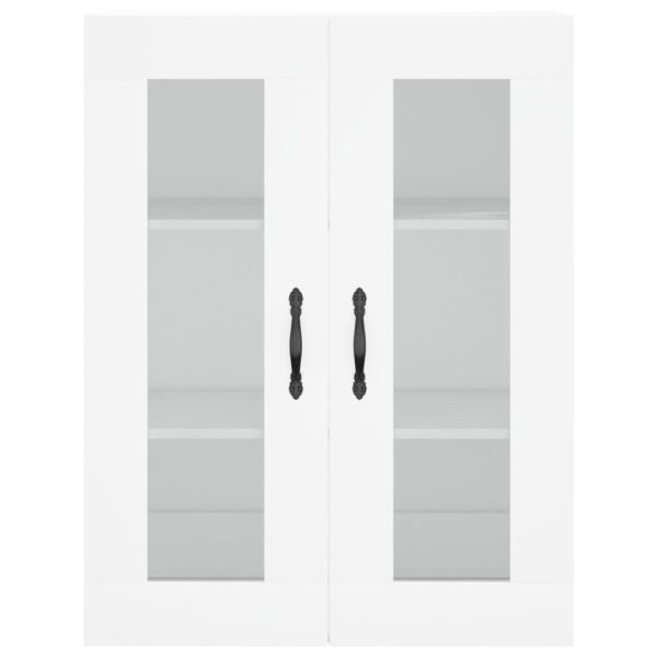 Висок шкаф, бял, 69,5x34x180 см, инженерно дърво