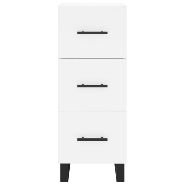 Висок шкаф, бял, 34,5x34x180 см, инженерно дърво