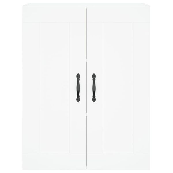 Висок шкаф, бял, 69,5x34x180 см, инженерно дърво