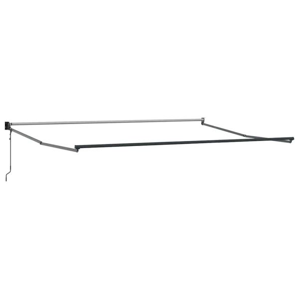 Прибираща се тента антрацит и бял 4,5x3 м плат и алуминий