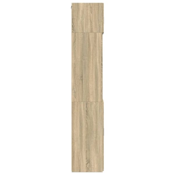 Шкаф за съхранение, дъб сонома, 80x42,5x225 см, инженерно дърво