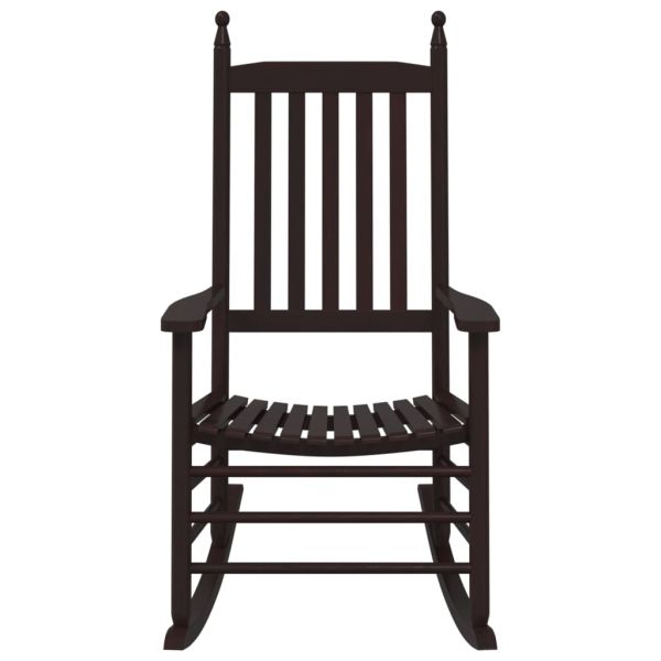 Люлеещи се столове с извити седалки 2 бр кафяв масивна топола