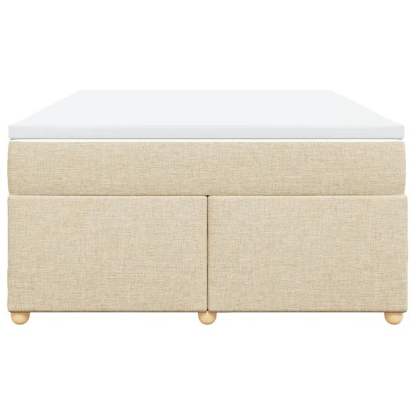 Боксспринг легло с матрак, кремава, 140x200 см, плат