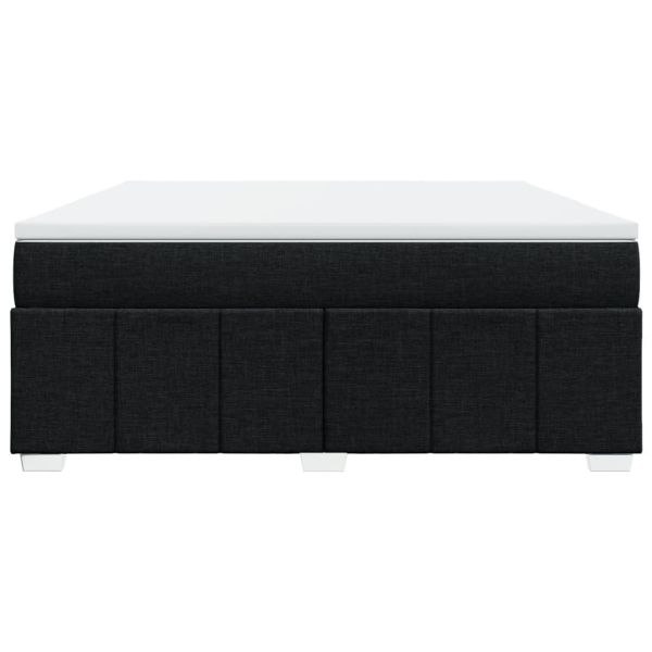 Боксспринг легло с матрак, черно, 180x200 см, плат