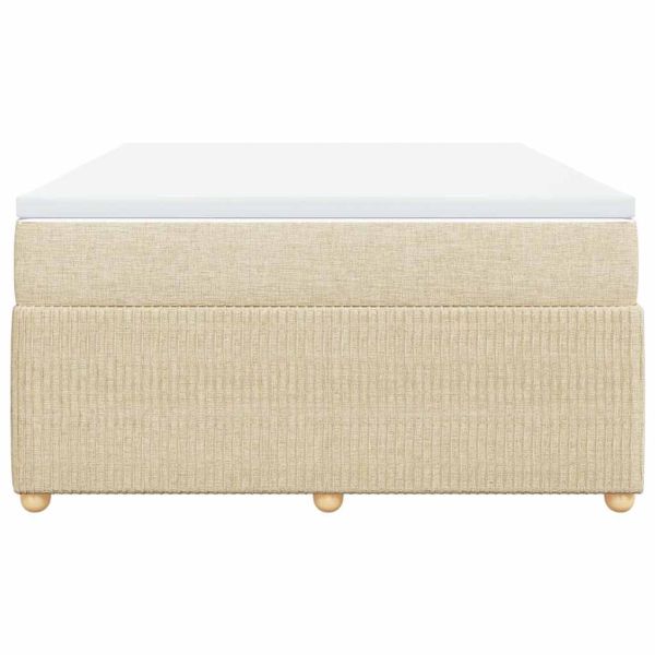 Боксспринг легло с матрак, кремава, 140x200 см, плат