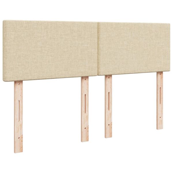 Боксспринг легло с матрак, кремава, 140x200 см, плат