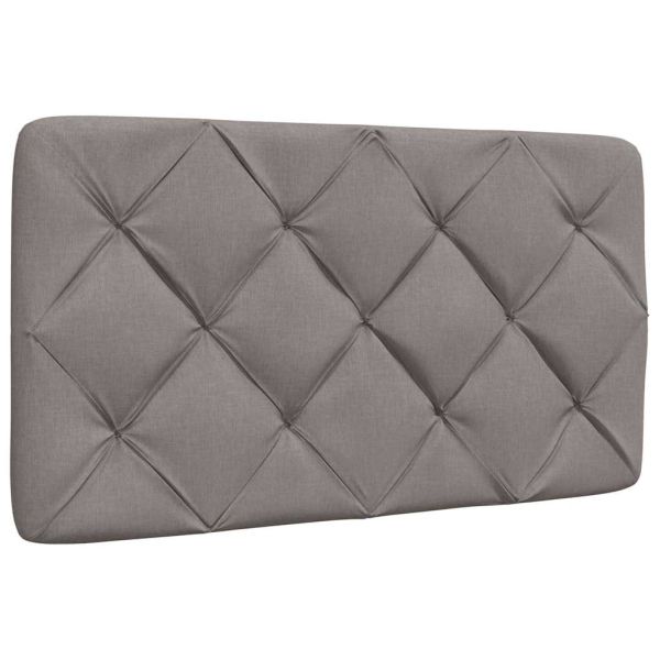 Рамка за легло с LED без матрак, таупе, 80x200 см, плат