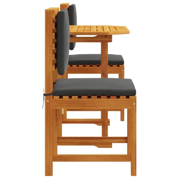 Градински бистро комплект 3 pcs Кафяво Солидно акациево дърво