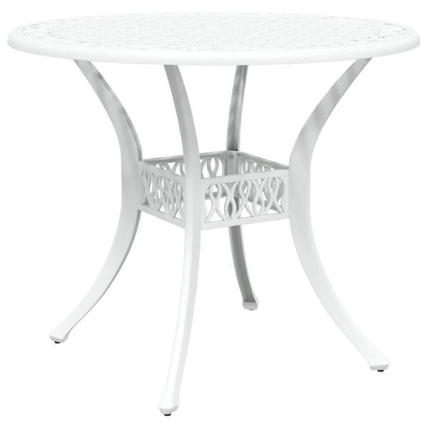 Комплект за хранене в градината 7 pcs Бяло Алуминий