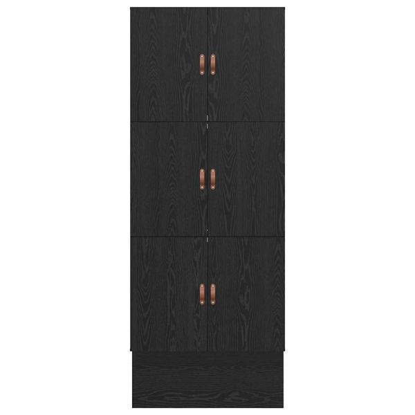 Легло с място за съхранение Черния дъб 75 cm Инженерно дърво