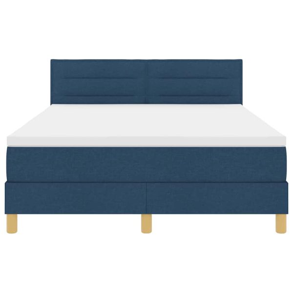 Легло с пружинирана основа с таблото Синьо 140 x 200 cm текстил