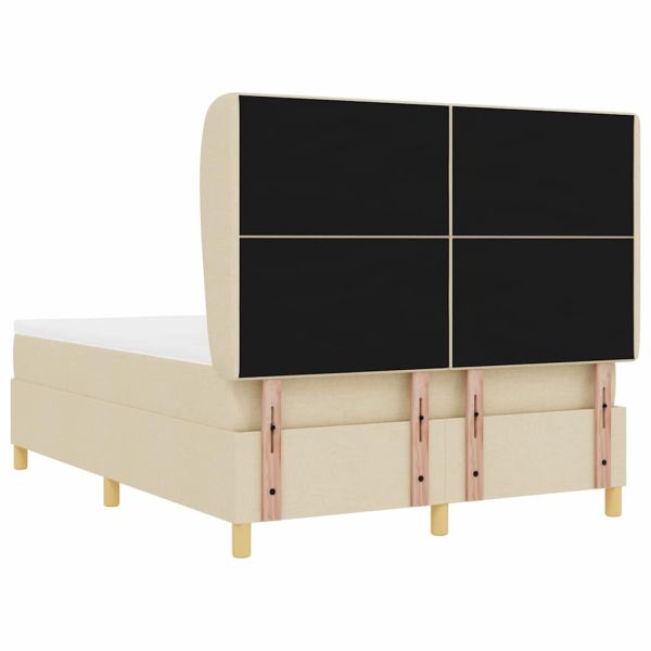 Легло с пружинирана основа с матрак Крем 200 x 140 cm текстил