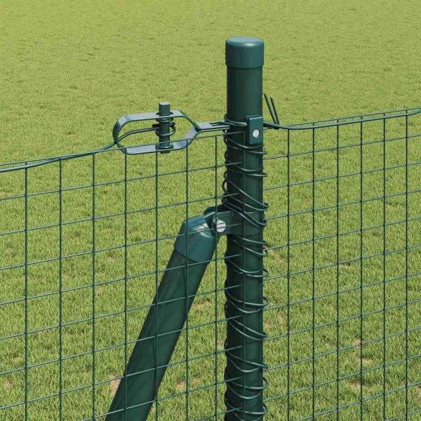 Стълб за ограда. Зелен 25 x 1,5 м (25 x 25 мм мрежа) Стомана