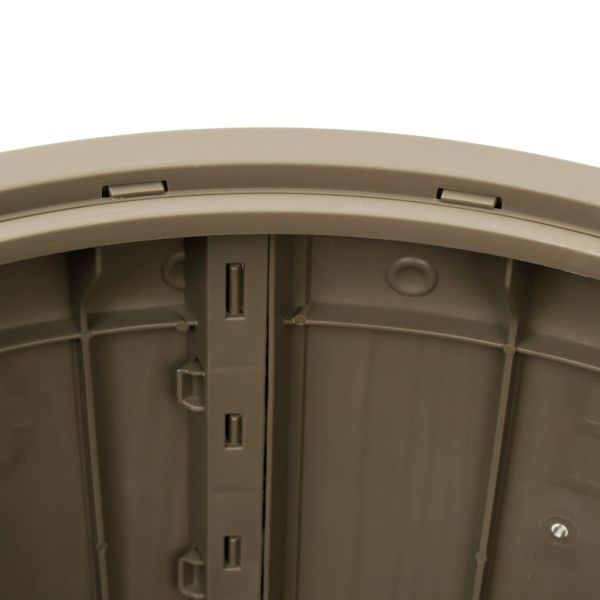 Градинска кутия за съхранение 3 в 1, светлокафява, полипропилен