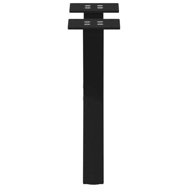 Крака за масичка за кафе, X-образни, 2 бр., черни, 30 x (30-31) см, стомана