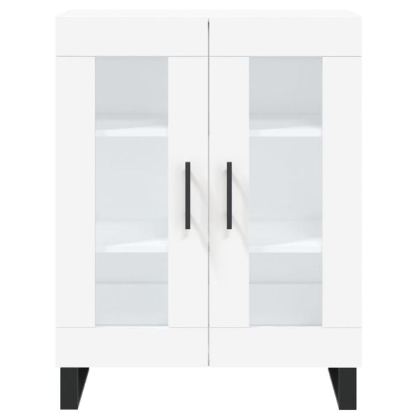 Висок шкаф, бял, 69,5x34x180 см, инженерно дърво