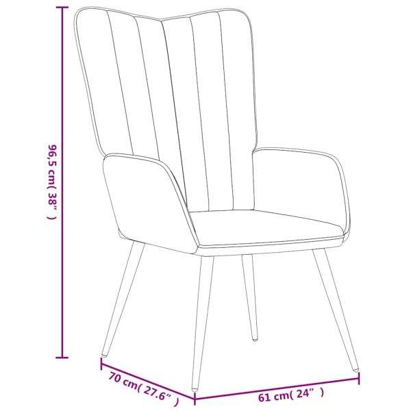 Релаксиращ стол, светлозелен, кадифе