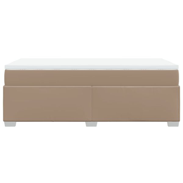 Боксспринг легло с матрак, капучино, 100x200см, изкуствена кожа