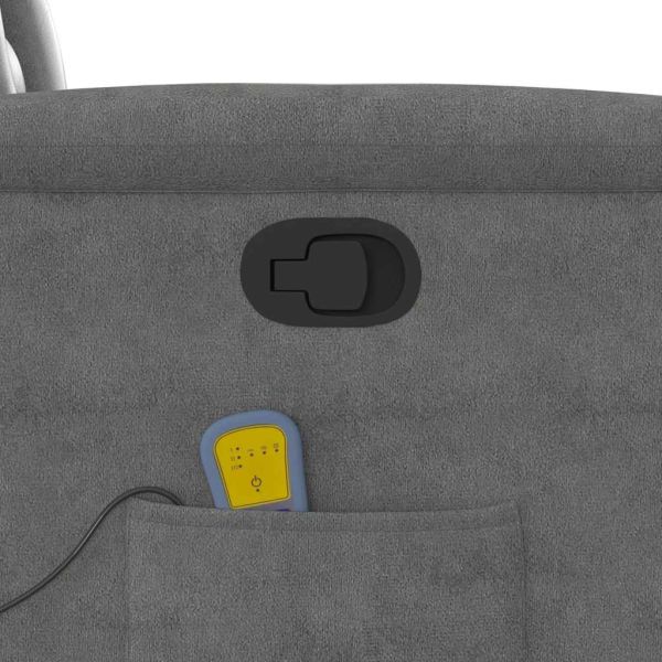 Изправящ масажен наклоняем стол тъмносив, микрофибърен текстил