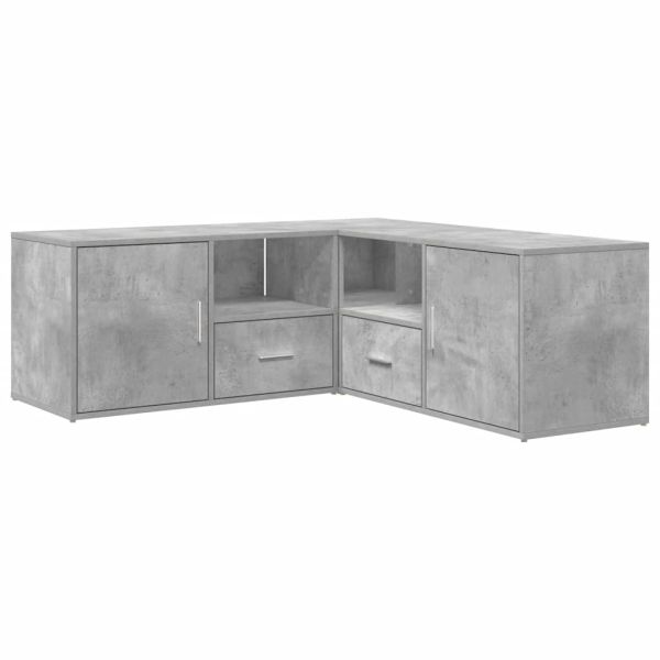 Ъглов шкаф, бетонно сив, 200x40x45 см, инженерно дърво
