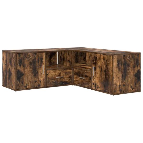 Ъглов шкаф, опушен дъб, 200x40x45 см, инженерно дърво