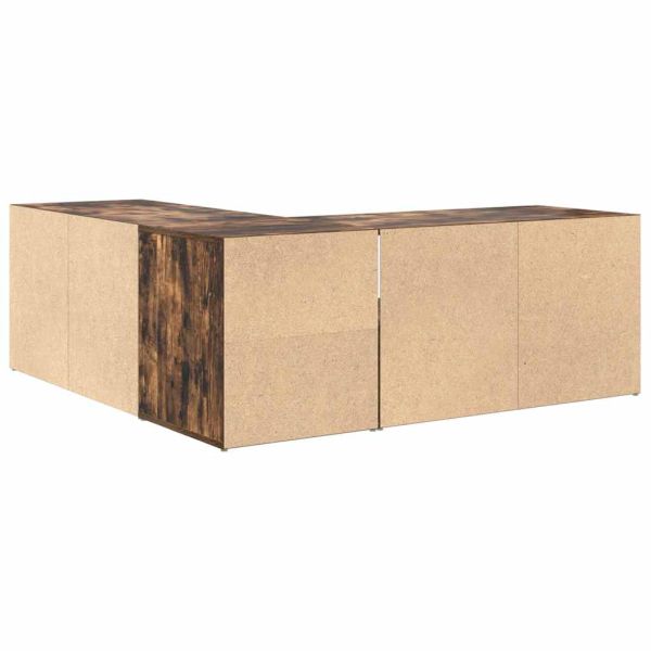 Ъглов шкаф, опушен дъб, 200x40x45 см, инженерно дърво