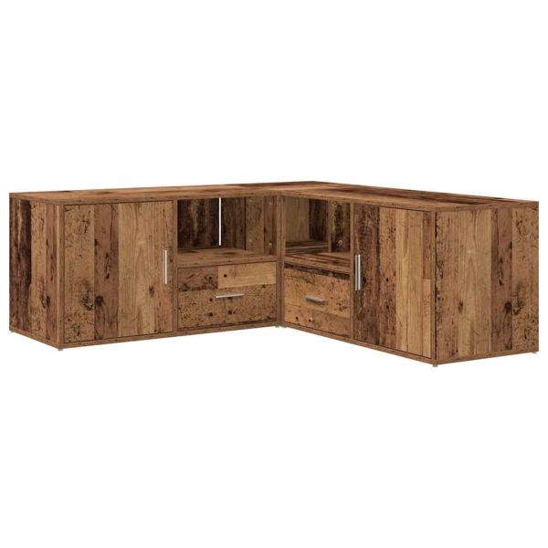 Ъглов шкаф, старо дърво, 200x40x45 см, инженерно дърво