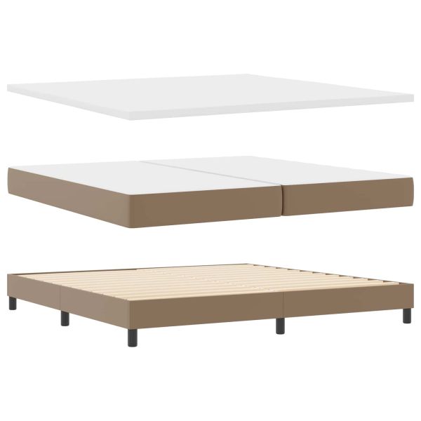 Легло с пружинирана основа Капучино 200 x 200 cm Изкуствена