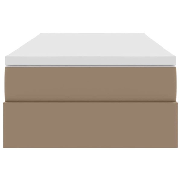 Легло с място за съхранение и матрак Капучино 100 x 200 cm