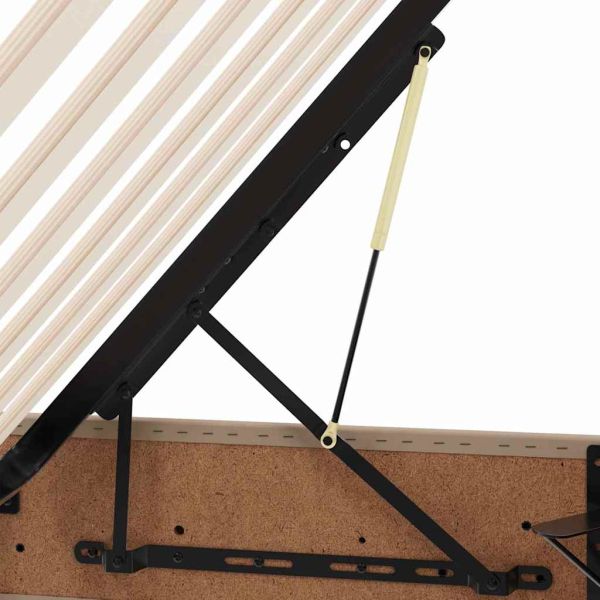 Легло с място за съхранение и матрак Капучино 200 x 200 cm