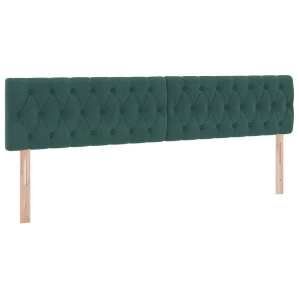 Легло с място за съхранение Тъмен зелен 200 x 200 cm Кадифе