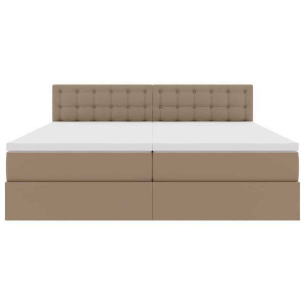 Легло с място за съхранение Капучино 200 x 200 cm Изкуствена
