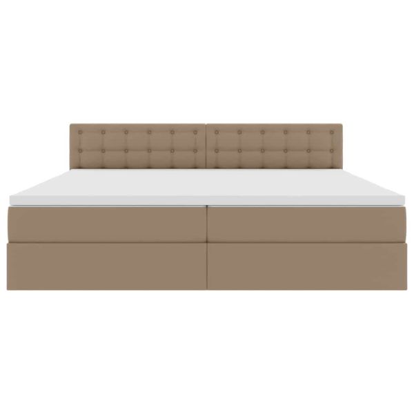 Легло с място за съхранение и LED с LED Светлосиво 200 x 200 cm