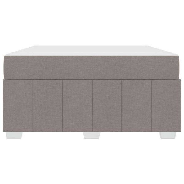 Рамка за легло с матрак Таупе 160 x 200 cm текстил