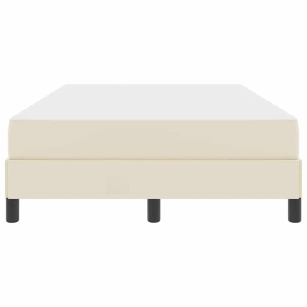 Рамка за легло с матрак Крем 120 x 200 cm текстил