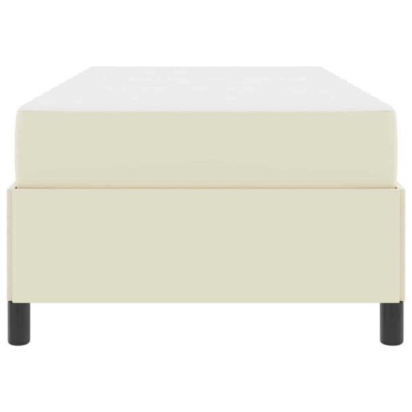 Рамка за легло с матрак Крем 90 x 200 cm текстил