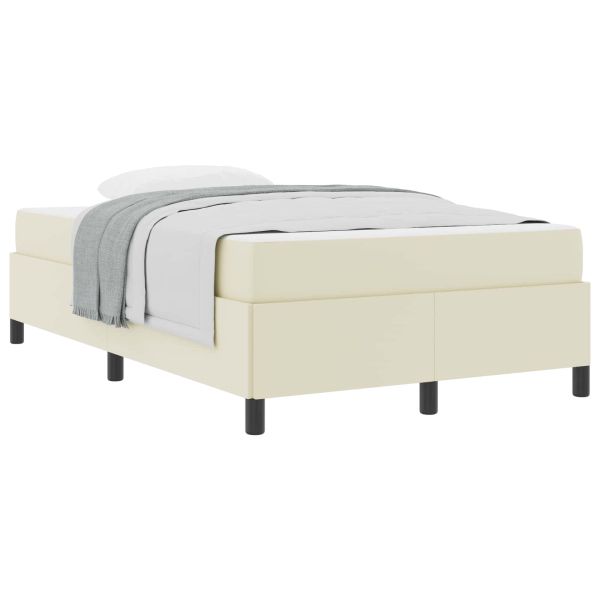 Рамка за легло с матрак Крем 120 x 200 cm текстил