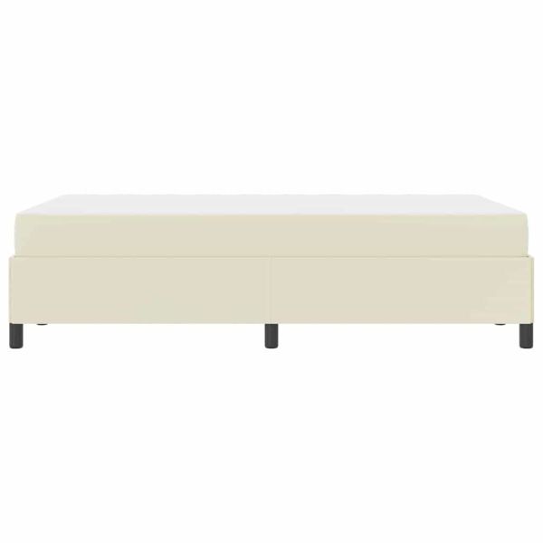 Рамка за легло с матрак Крем 120 x 200 cm текстил