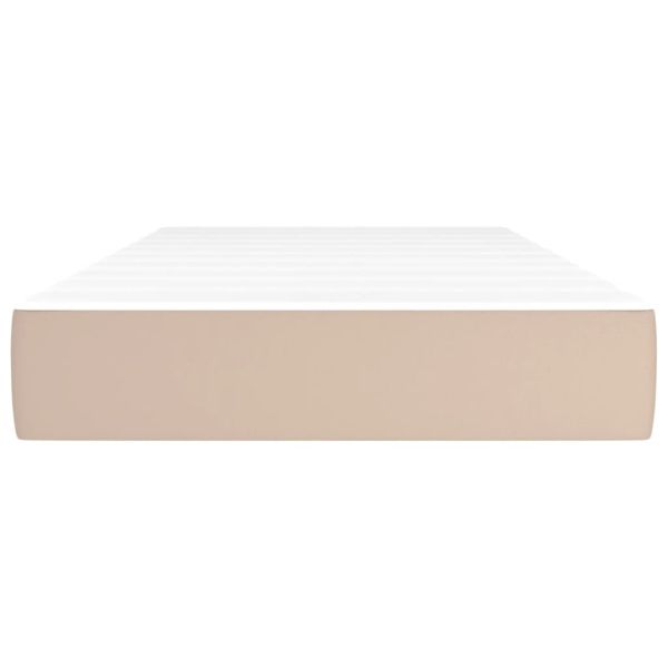Матрак с покет пружини средна твърдост капучино 100x200x20 см изкуствена кожа
