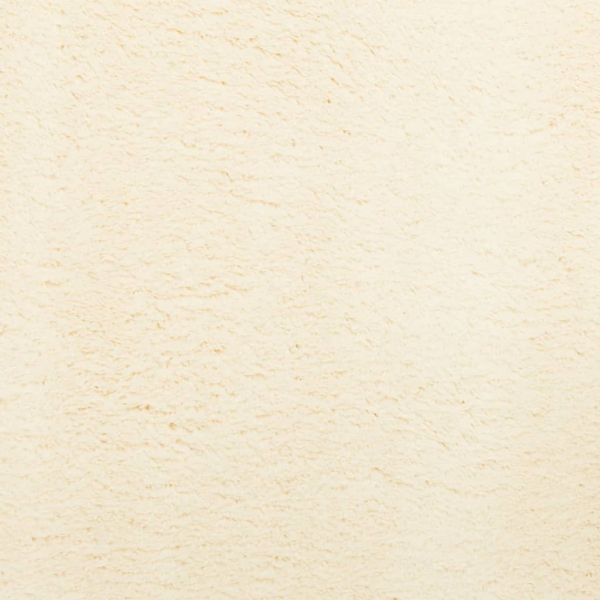 Килим HUARTE с къс косъм, мек и миещ се, кремав, 160x160 см