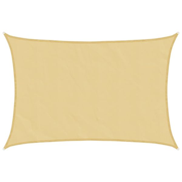 Слънцезащитно платно пясъчно 5x4 м 100% полиестер Оксфорд