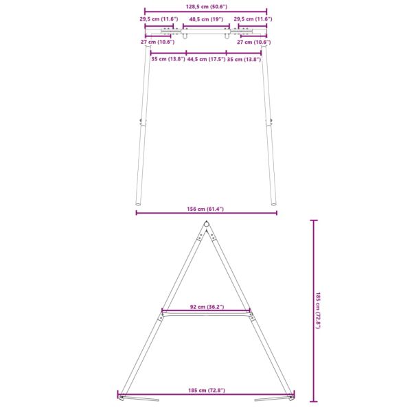 Рамка за люлка за открито Ш 156 x В 185 см