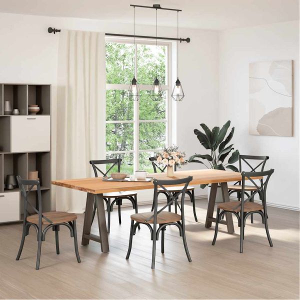 Крака за трапезарна маса, А-образни, 2 бр., 50 x (72-73) см, стомана