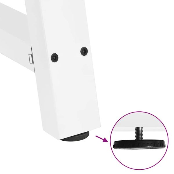 Крака за трапезарна маса, А-образни, 2 бр., бели, 80x(72-73) см, стомана