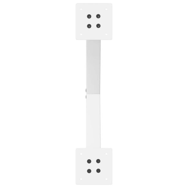 Крака за масичка за кафе, X-образни, 2 бр., бели, 60 x (42-43) см, стомана