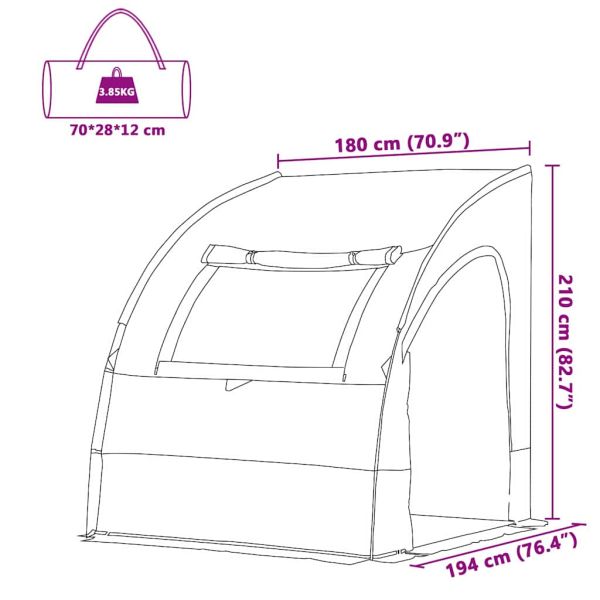 Палатка за задна врата на автомобил Синьо 194 x 180 x 210 см