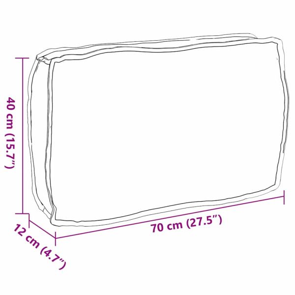 Възглавница Черно 70 x 40 x 12 cm Оксфордска тъкан